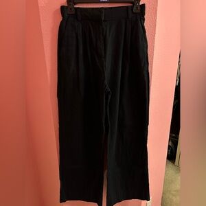 Abercrombie & Fitch Women’s Linen-Blend Tailored Wide Leg Pant- Size S Regular